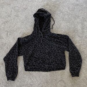 Abercrombie Black Leopard Print Hoodie and Sweatpants